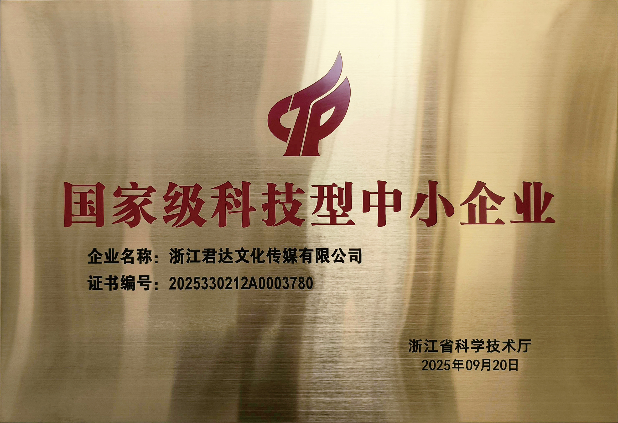 国家级科技型中小企业